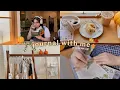journal with me at a cozy cafe stationery haul