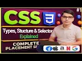 Css Basics in Hindi Intro css types syntax selectors in css Day 1 - Udaan 1 0