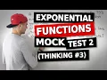 Exponential Functions Mock Test 2 Thinking - MCR3U Grade 11 Functions