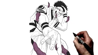How To Draw Sukuna Vol 25 Cover | Step By Step | Jujtsu Kaisen