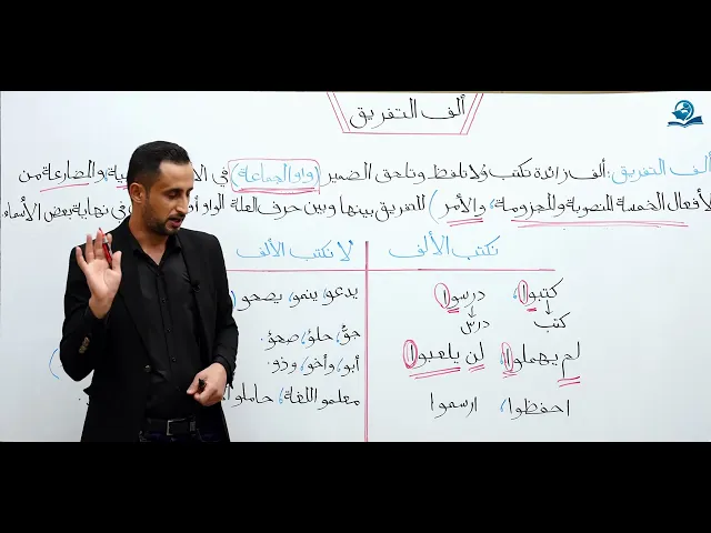 ⁣الدرس (14) ألف التفريق -  مادة اللغة العربية للصف الأول المتوسط