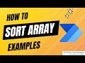 How to easily Sort an array in Power Automate Power Automate sort an array of objects