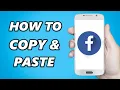How to Copy Paste on Facebook 2025