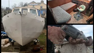 #75 – This would have cost HUNDREDS! Installing teak in our pilot house