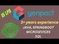 Genpact 3 Years Interview Experience Java Spring Boot Microservices SQL
