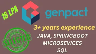 Genpact 3 Years Interview Experience Java Spring Boot Microservices SQL