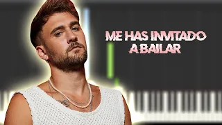 Dani Fernández - Me has invitado a bailar | Instrumental Piano Tutorial / Partitura / Karaoke / MIDI