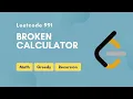 Broken Calculator Leetcode 991 Math Greedy Recursion