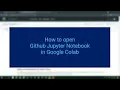 How to open Github Jupyter Notebook in Colab