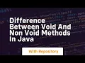 difference between void and non void methods in java