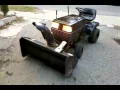 Craftsman lawn tractor with Snowblower attachment running