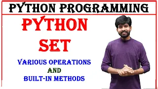 python set python set various operations and built in methods python python programming