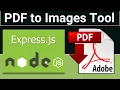 Node js Express Project to Export All Pages of PDF as PNG Images in Browser Using PyMuPDF Library