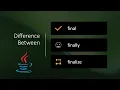 Tricky Interview Question Difference between final finally and finalize in Java