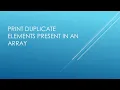 How to Find Duplicate Elements in an Array Using Core Java