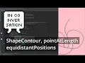 OPENRNDR curves ShapeContour pointAtLength equidistantPositions