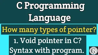 Type of pointer in C Void pointer in C Syntax with program LearnComputerGSCTI