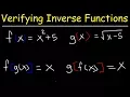 Verifying Inverse Functions Precalculus