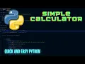 How To Make A Simple Calculator In Python
