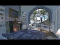 Ocean View Attic | Day & Sunset Ambience | Waves, Fireplace & Nature sounds