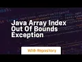 java array index out of bounds exception