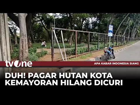 Miris, Pagar Hutan Kota Kemayoran Dirusak dan Dicuri Orang Tak Bertanggungjawab