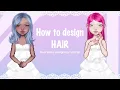 Designing hair for everskies tutorial - with and without a reference