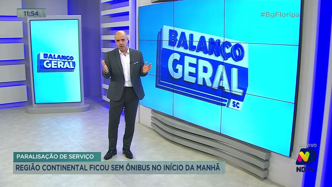 Região Continental de Florianópolis fica sem ônibus no início desta segunda-feira