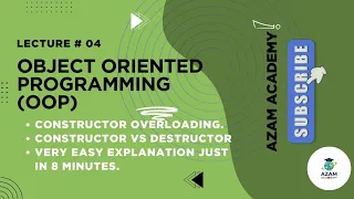 OOP Constructor Overloading Destructor Imp Concept Exam Azam Academy Gate smasher