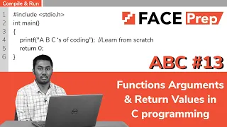 Function arguments in C programming Return value in C AnyBody Can Code