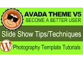 Avada theme tutorials version 5 getting started photography theme slide show