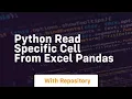 python read specific cell from excel pandas