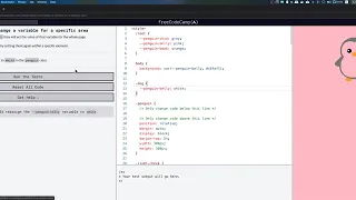 freeCodeCamp Change a variable for a specific area