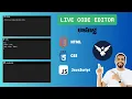 Build a Live HTML CSS JS Code Editor Like W3Schools JavaScript Project Tutorial