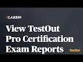 View Pro Certification Exam Report Data
