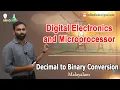 Decimal to Binary Conversion Digital Electronics and Microprocessor Malayalam