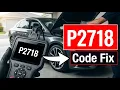 How To Fix P2718 Code - Transmission Pressure Control Solenoid D Open Circuit