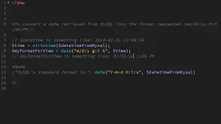 Convert from MySQL datetime to another format with PHP