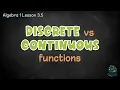 Discrete vs Continuous Relations Functions Explained Easy Algebra 1 Notes Examples