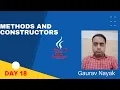 Core Java Day-18 Methods and Constructors in Java