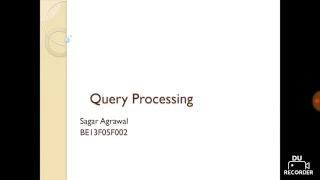 Query Processing and Optimization in Distributed Databases BE13F05F002