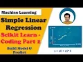 Simple Linear Regression using Scikit Learn Spark MLLib Building Model Code Part 2