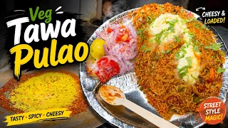 DELHI STYLE VEG TAWA PULAO 🔥❤️ | Delhi Street Food