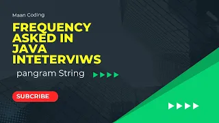 Java program to check whether a given String is a pangram String or not