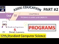 12th Computer Science Chapter 10 Programs in Python Classes Objects English Medium Part