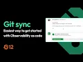 Git Sync Observability as Code Built for Scale Experimental Demo Grafana 12 Grafana Labs