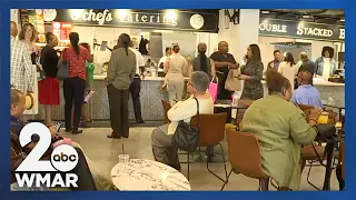 Big crowd comes out for grand opening of new food hall in West Baltimore