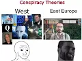 Conspiracy Theories West vs East Europe memes