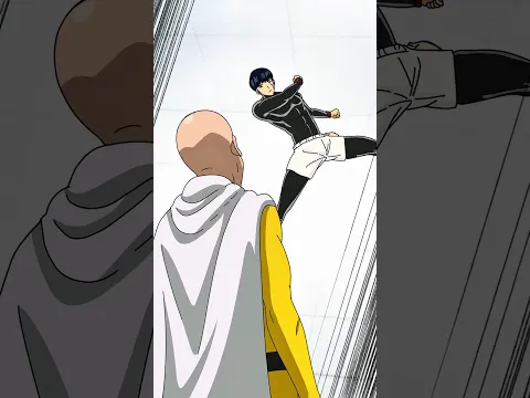 Saitama vs Mash 🔥 | Mash Pushed Saitama to 1% Power?! #shorts #anime #saitama