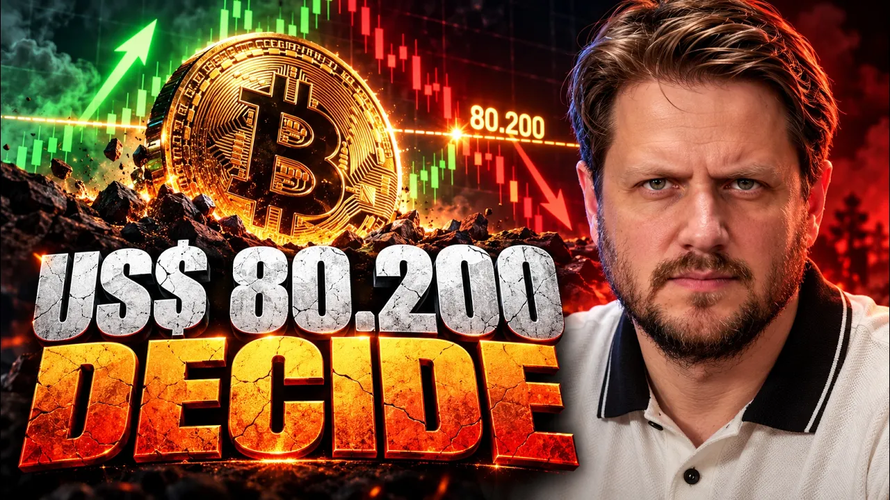 BITCOIN: US$80.200 É O NÍVEL QUE PODE DECIDIR TUDO?